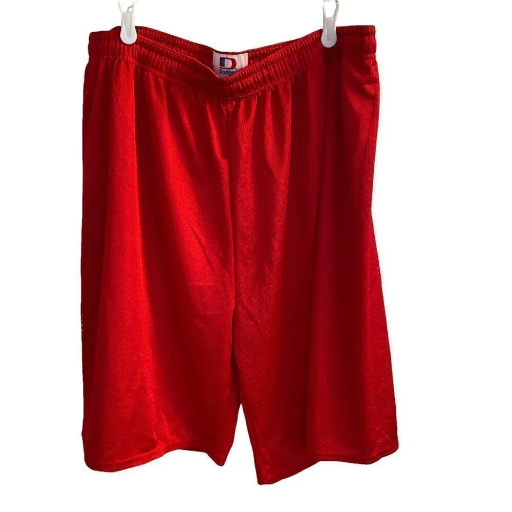 Dodger Athletic Shorts Mens‎ 2XL Red 434A Mesh Elastic Waist Sportswear